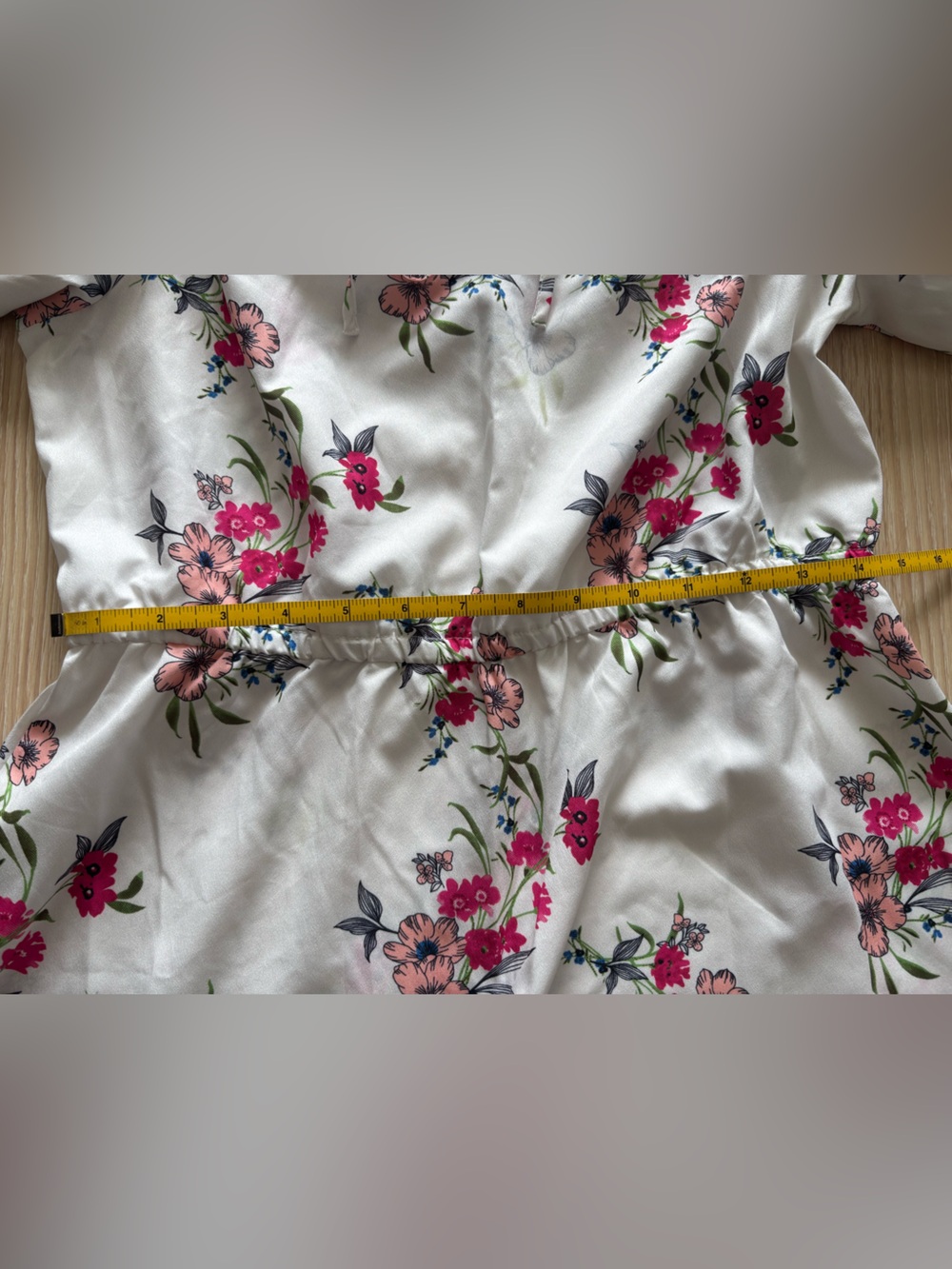 Mast & Harbour 17” PTP Floral Cold-Shoulder Maxi Dress, White/Pink, Size Medium. - Picture 12 of 15